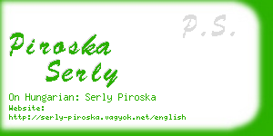 piroska serly business card
